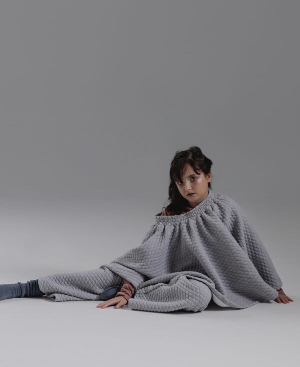 Quilted wide-legged pants