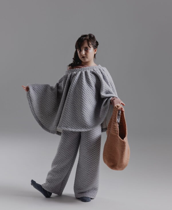 Quilted wide-legged pants