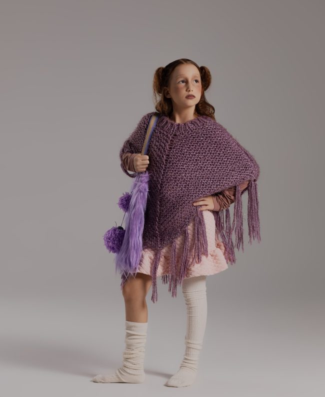 Knitted poncho